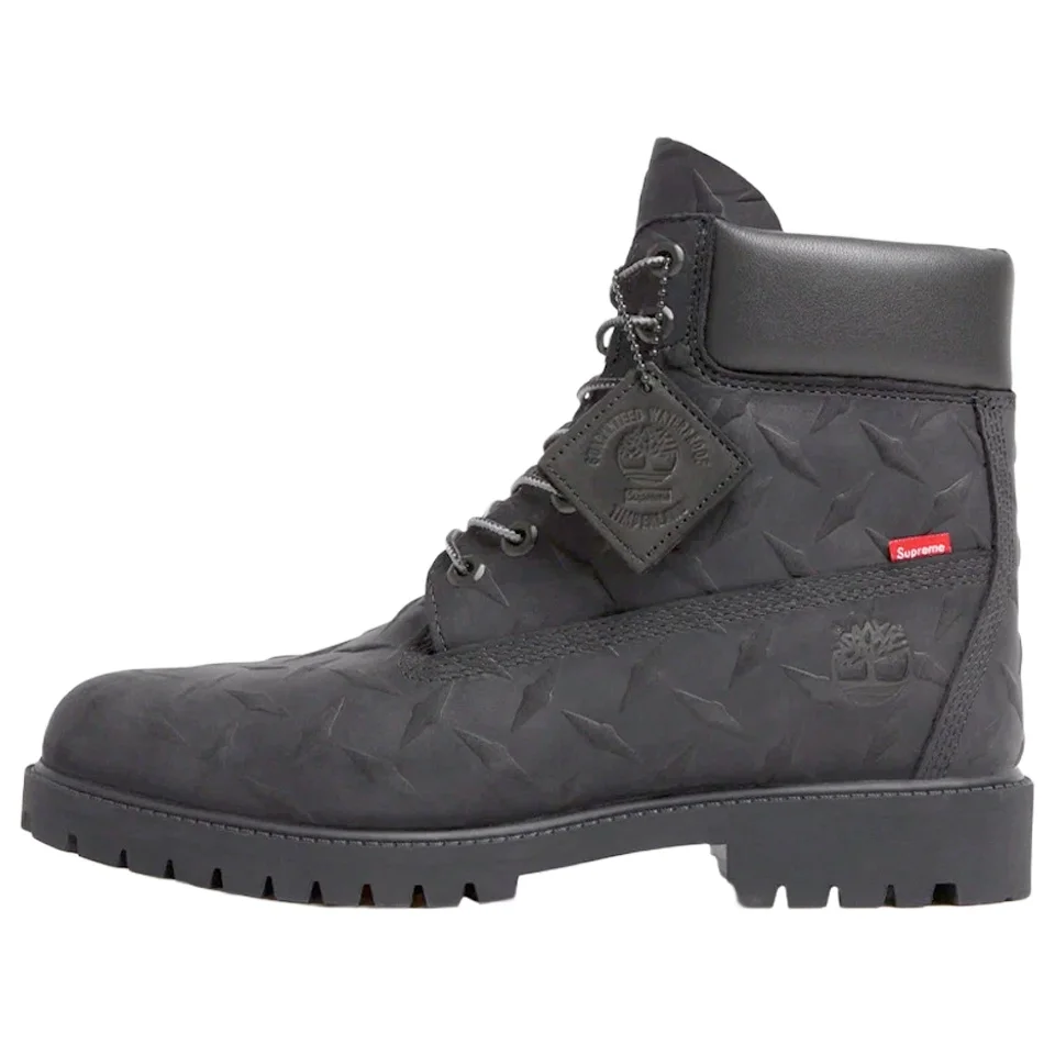 Timberland x Supreme Diamond Plate 6 Inch Premium Waterproof Boot 'Black - 23FW' TB0A6DE1-001 - 1