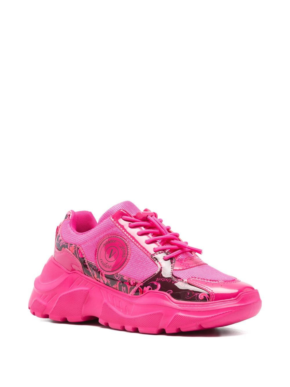 logo-patch chunky sneakers - 2