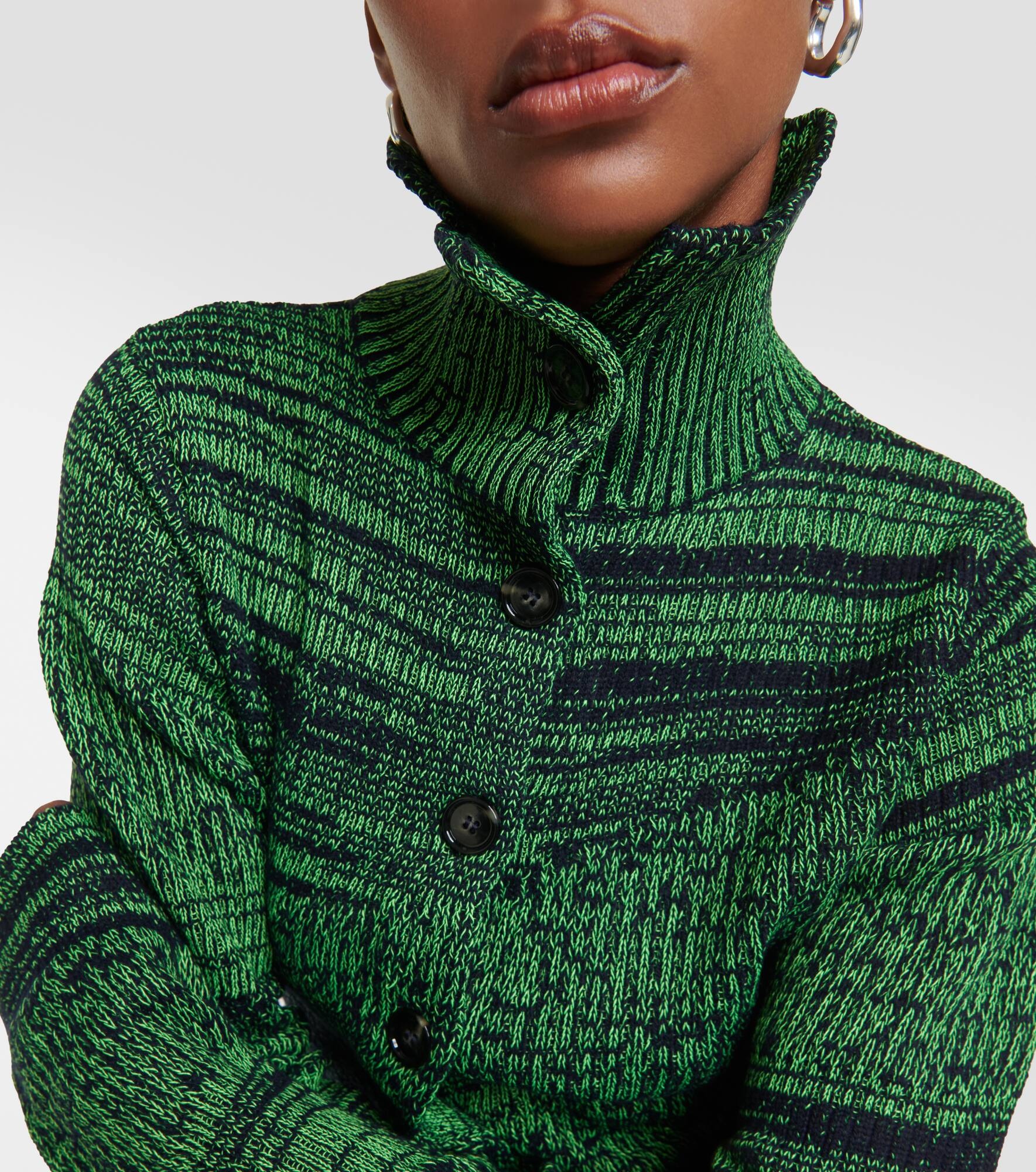 Asymmetric wool-blend cardigan - 4