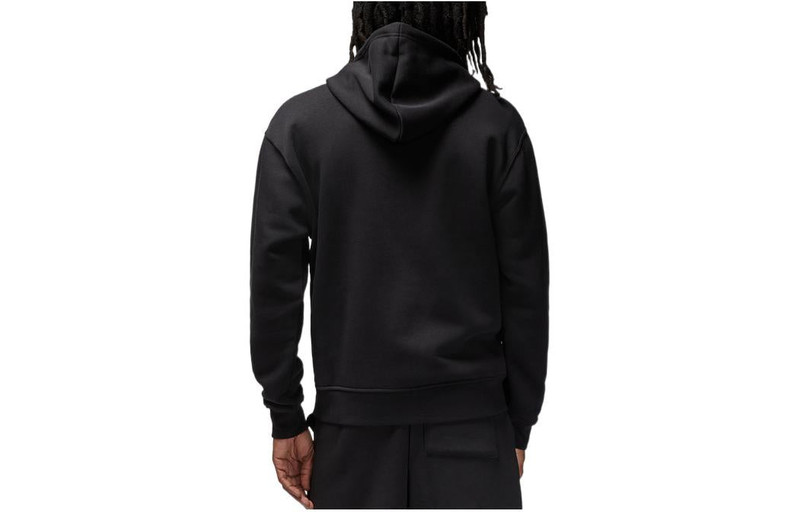 Jordan Air Jordan Brand Embroidered Zipper Hoodie Men's Black DQ7351-010 outlook