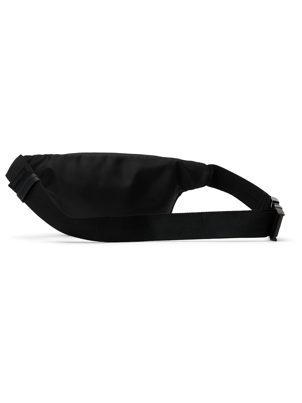 Black Stacked-Logo Twill Belt Bag - 3