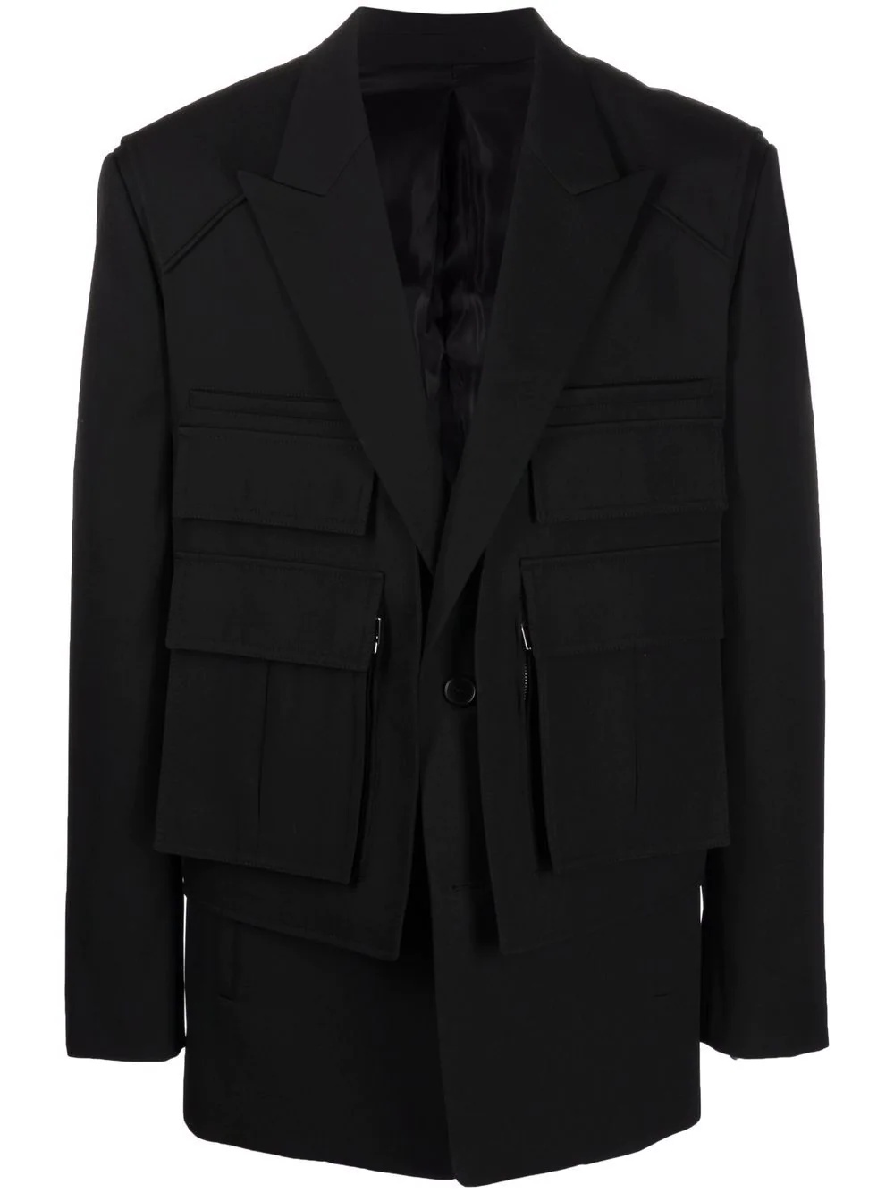 oversized single-breasted blazer - 1