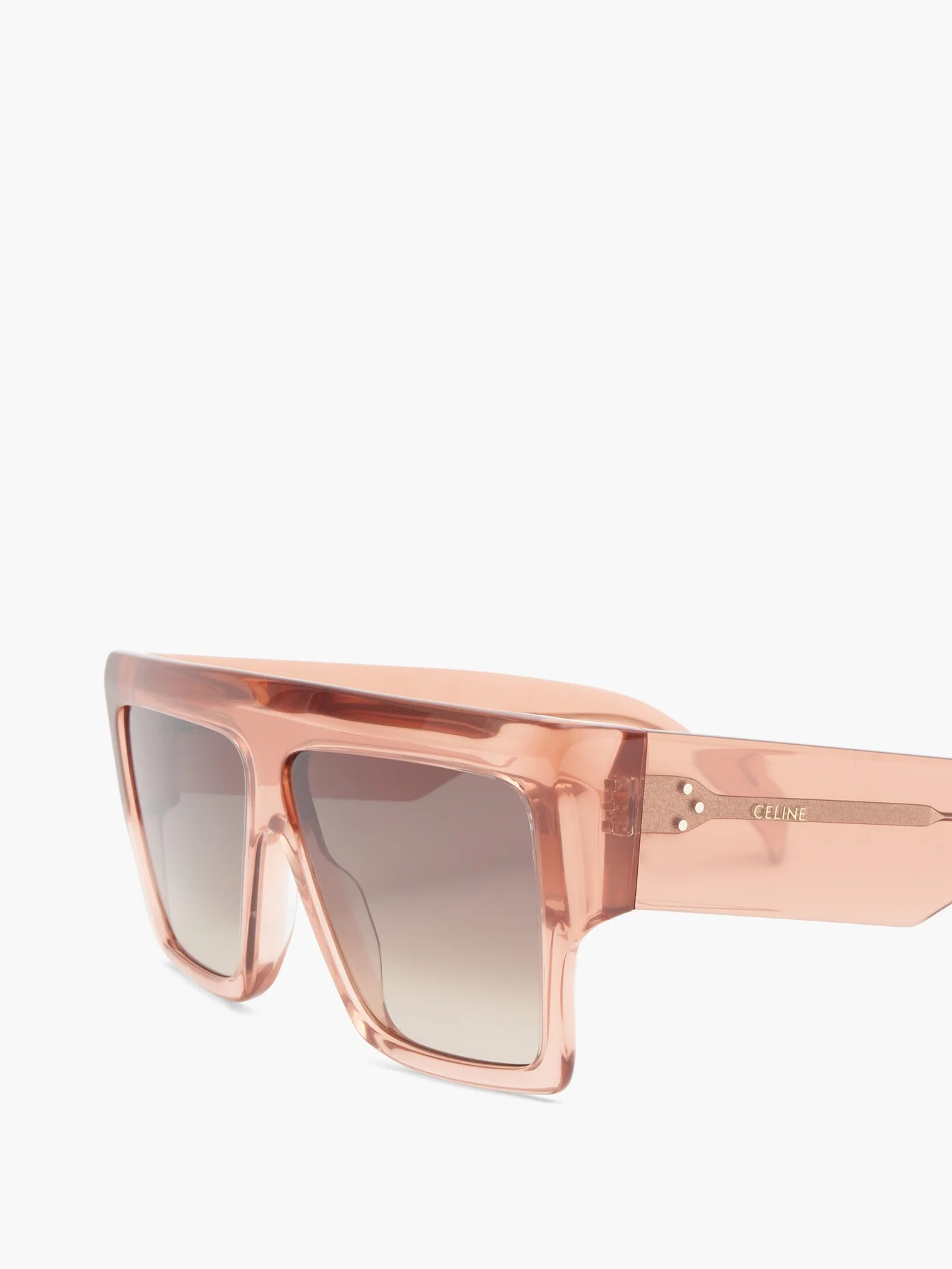 Oversized flat-top acetate sunglasses - 2