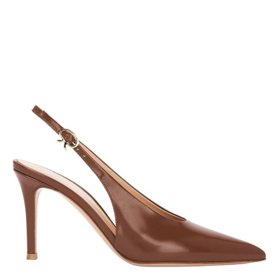 Gianvito Rossi Robbie Slingback Leather Pumps - 1