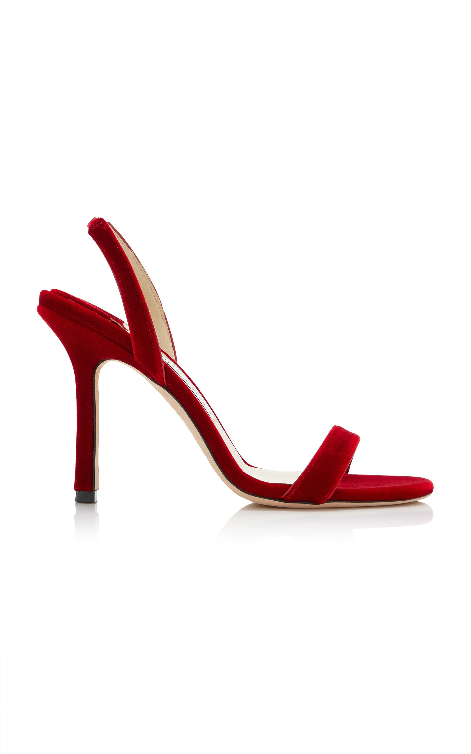 Jenn 100mm Velvet Slingback Sandals - 1
