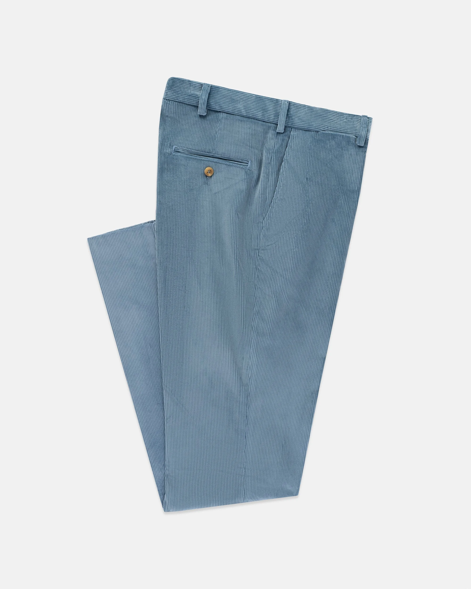 MADE-IN-USA LIGHT BLUE WIDE WALE CORDUROY PANT - 1