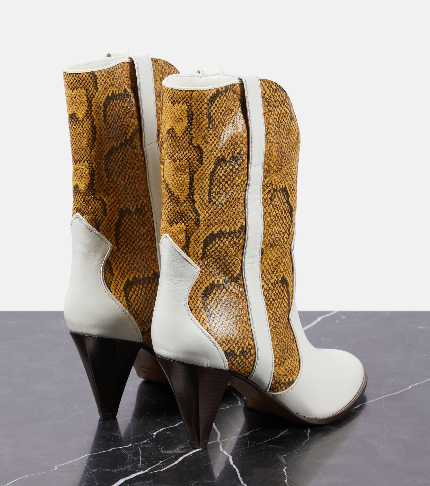 Witney snake-effect leather ankle boots - 3
