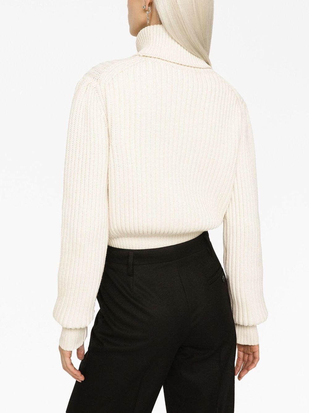 ribbed-knit roll-neck jumper - 5