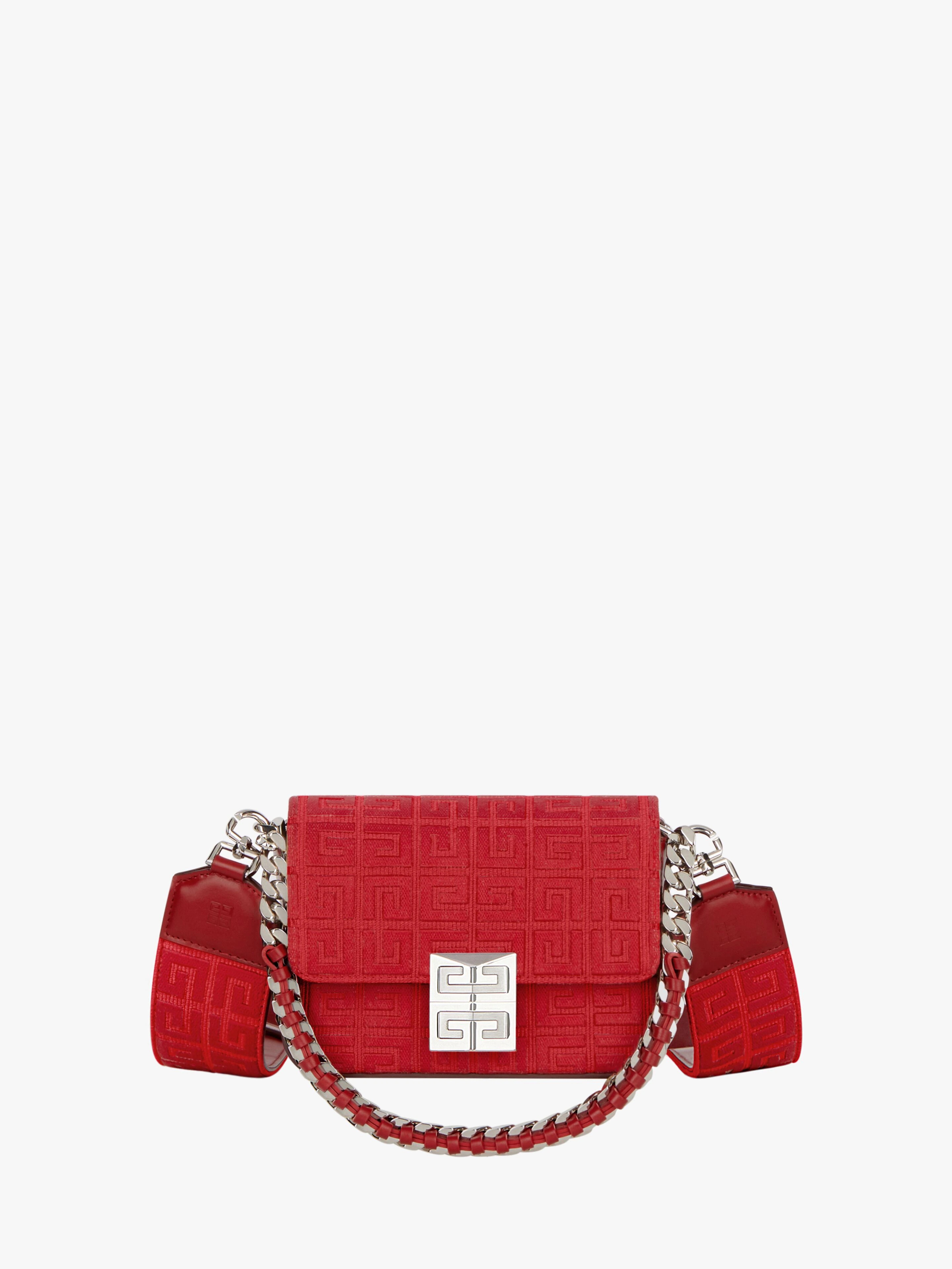 SMALL 4G BAG IN 4G EMBROIDERED CANVAS WITH CHAIN - 1