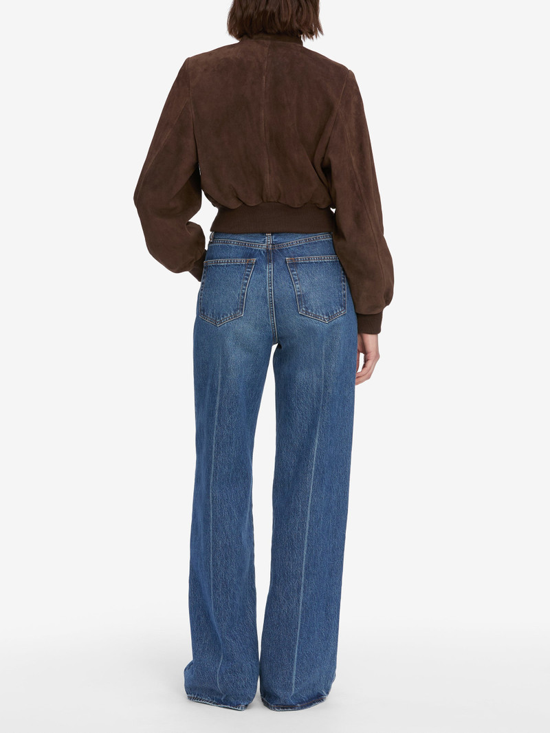 The Suede Harrington Jacket in Coffee 6