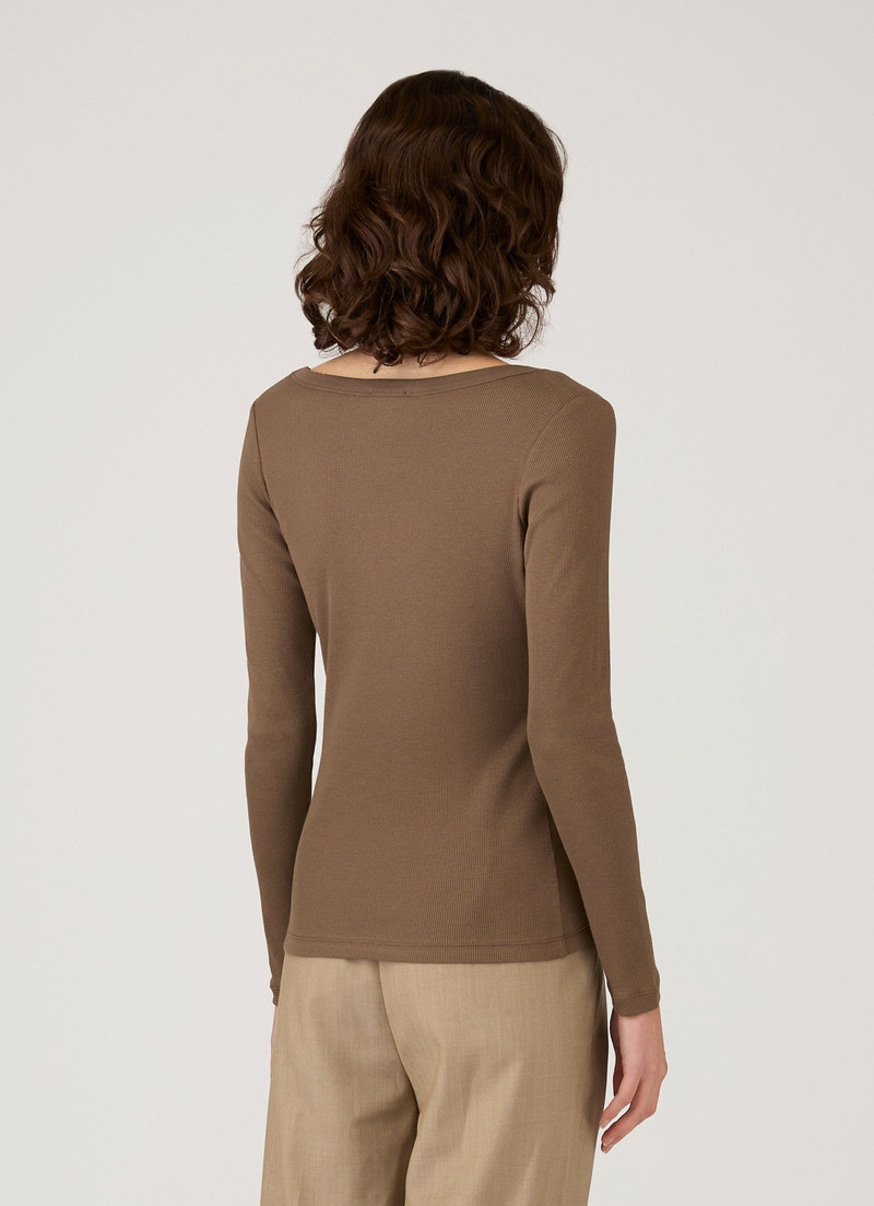 Ribbed Scoop Neck T‑shirt 3