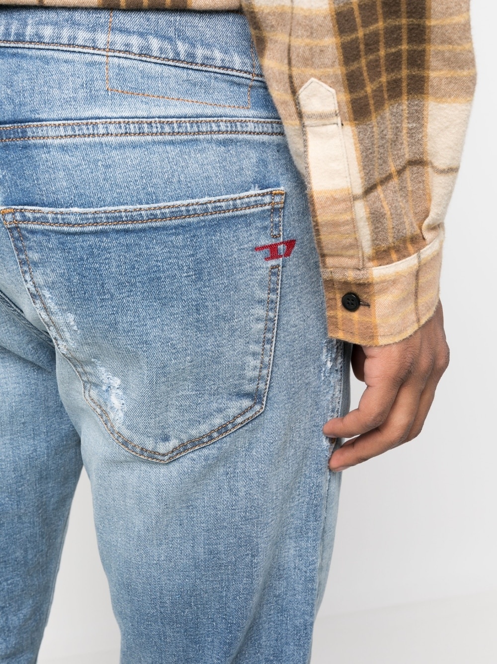 light-wash straight-leg jeans - 9