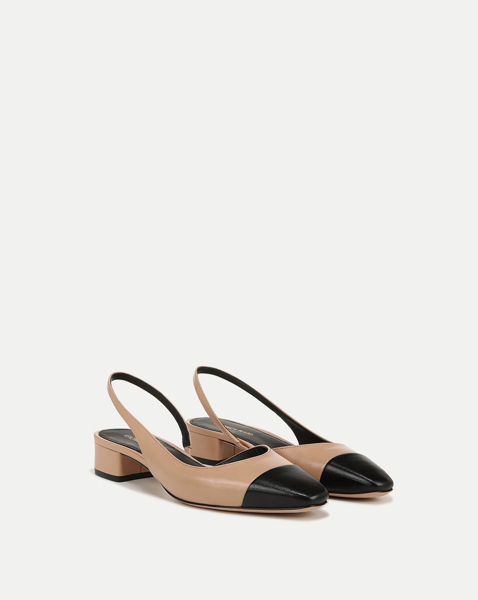 CECILE LEATHER CAP-TOE SLINGBACK - 3