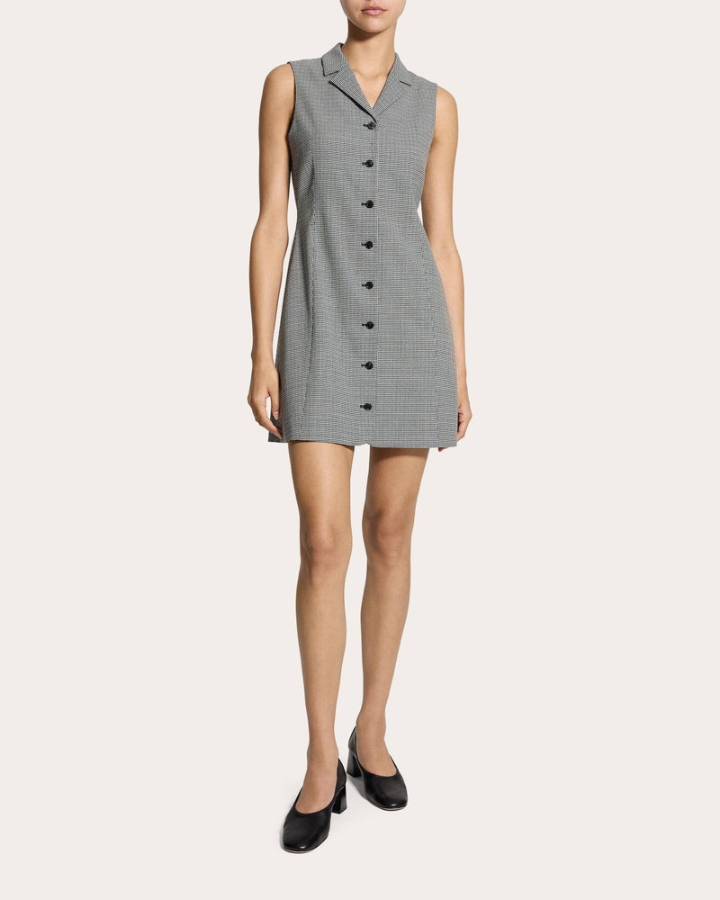 Theory Plaid Wool Twill Sleeveless Blazer Dress outlook