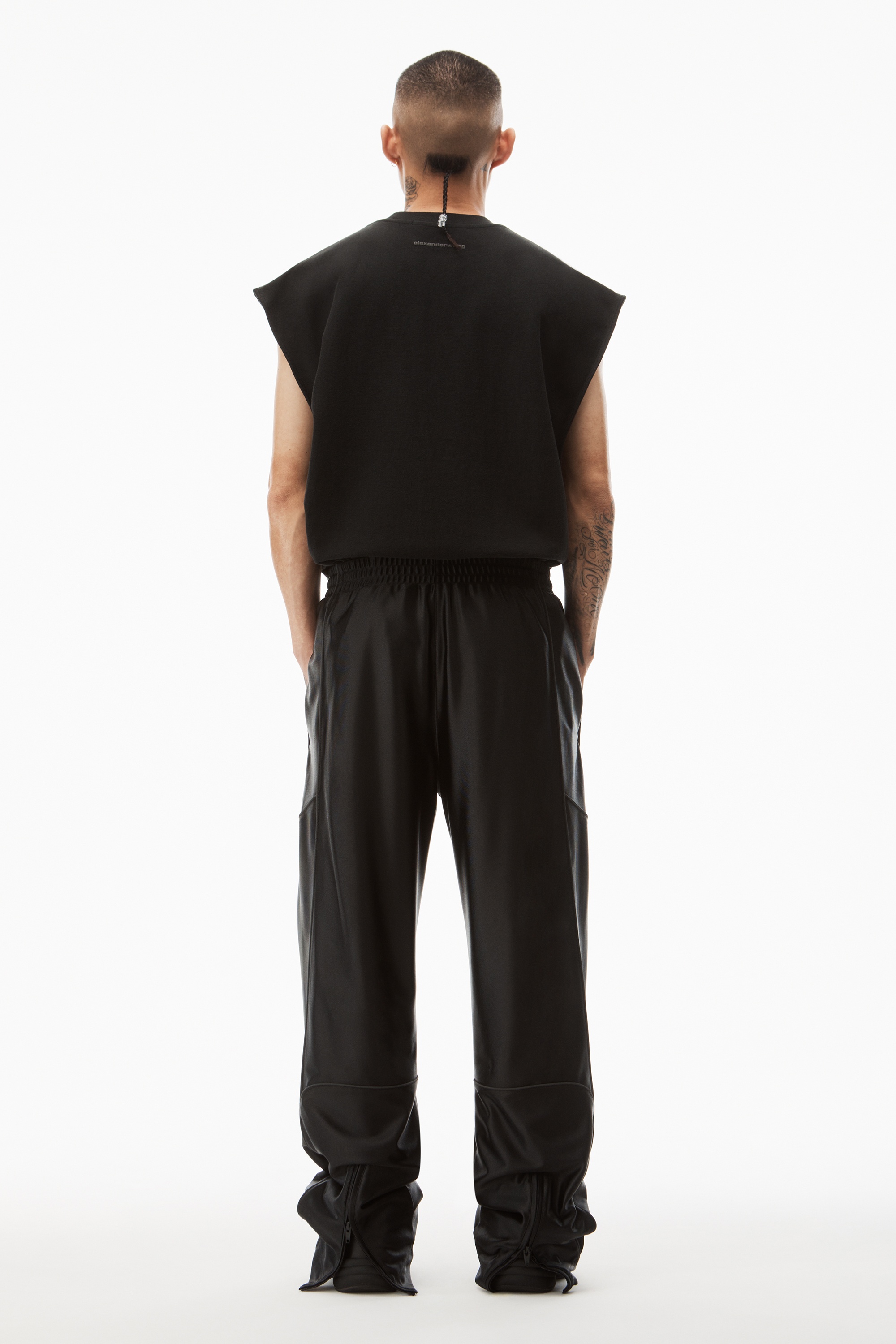 Alexander Wang Track Pants In Satin Faille Jersey in Gray for Men