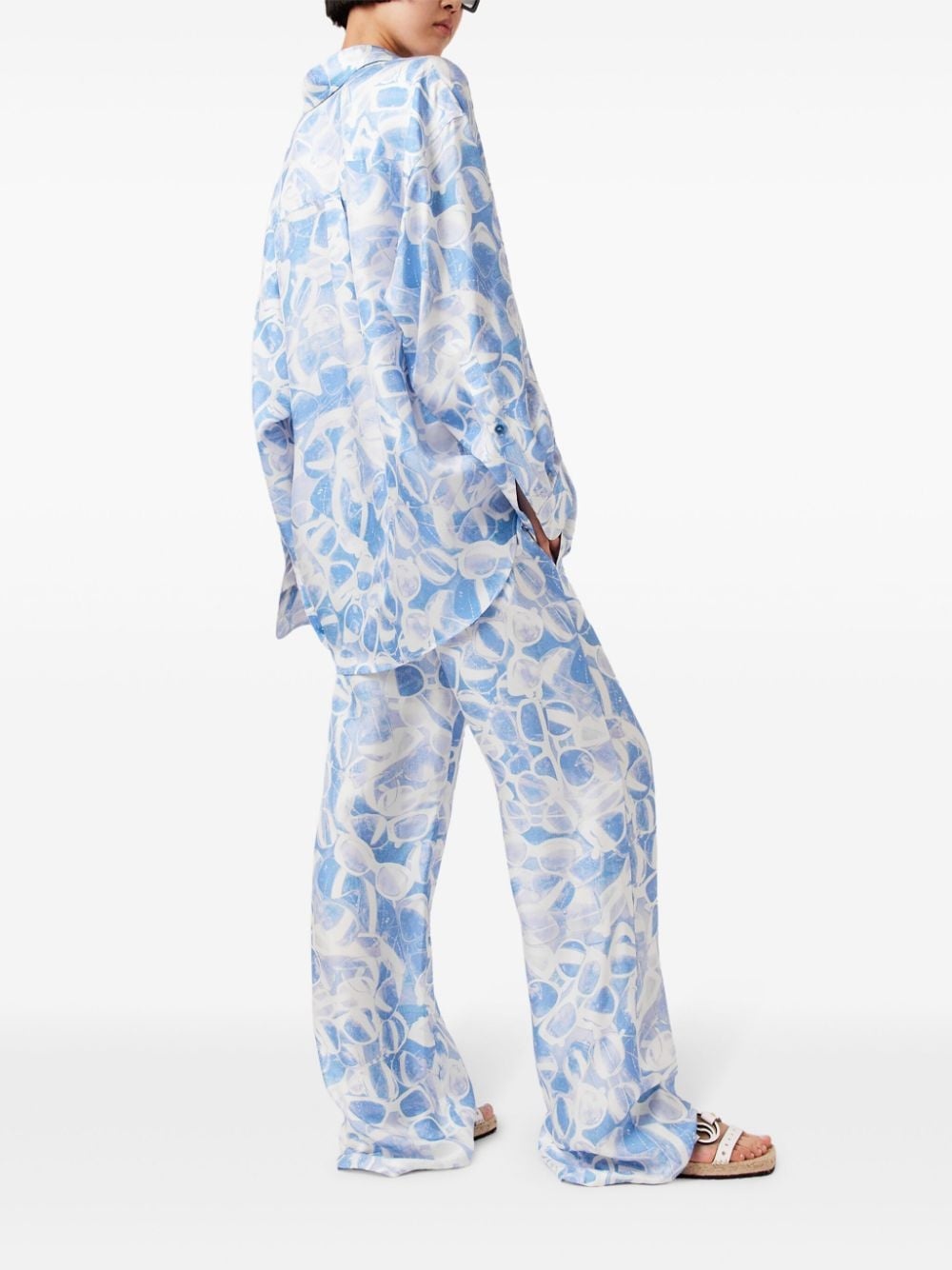 sunglasses print pajama trousers - 4