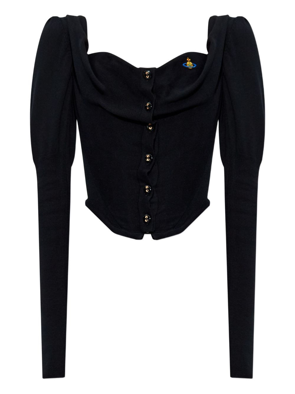 Bea puff-sleeve corset top - 1