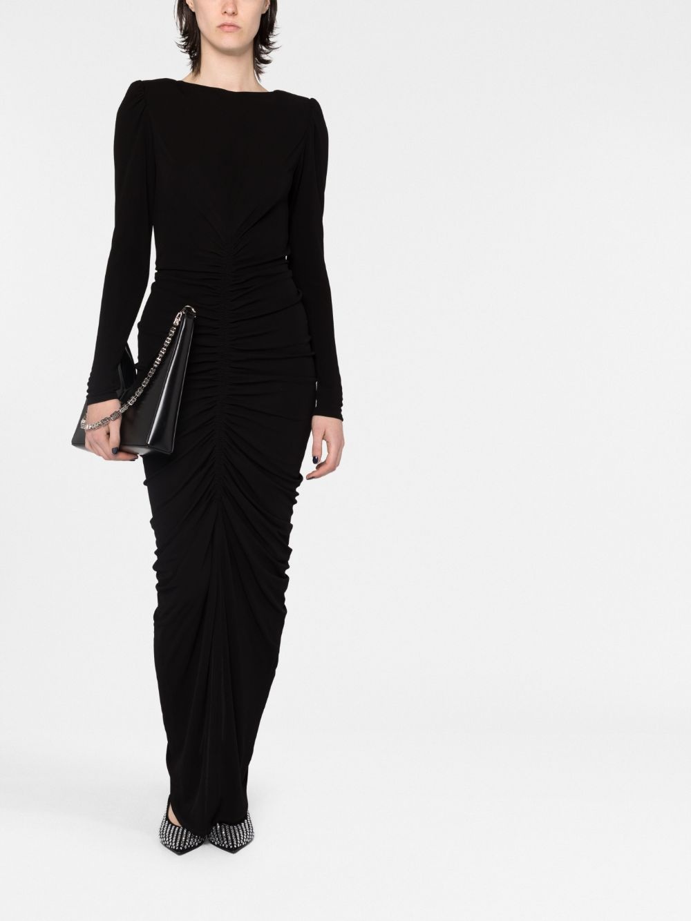 long-sleeved draped gown - 2