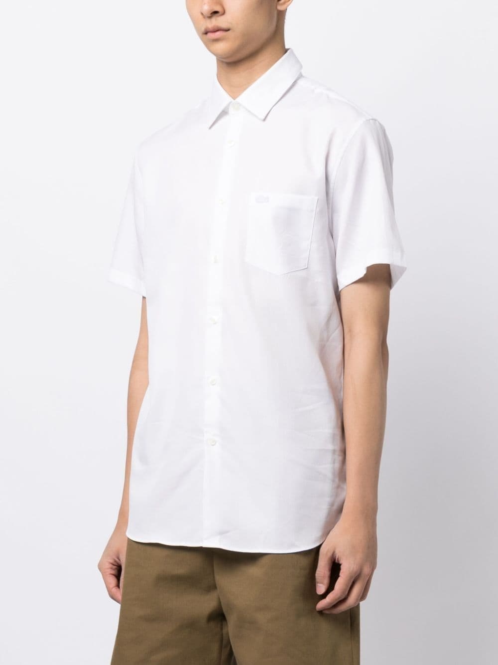logo-embroidered short-sleeve cotton shirt - 3