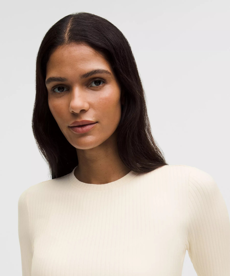 Wundermost Ultra-Soft Ribbed Nulu Crewneck Long-Sleeve Shirt 4