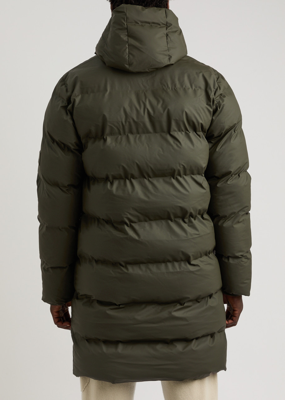 Rains Alta Long Quilted Rubberised Coat - 3