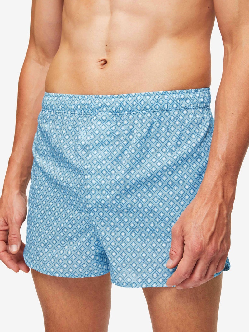 Men's Modern Fit Boxers Ledbury 56 Cotton Batiste Blue - 2
