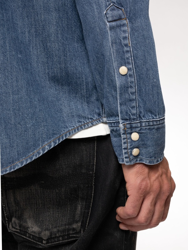 George Classic Blue Indigo Denim Shirt - 6