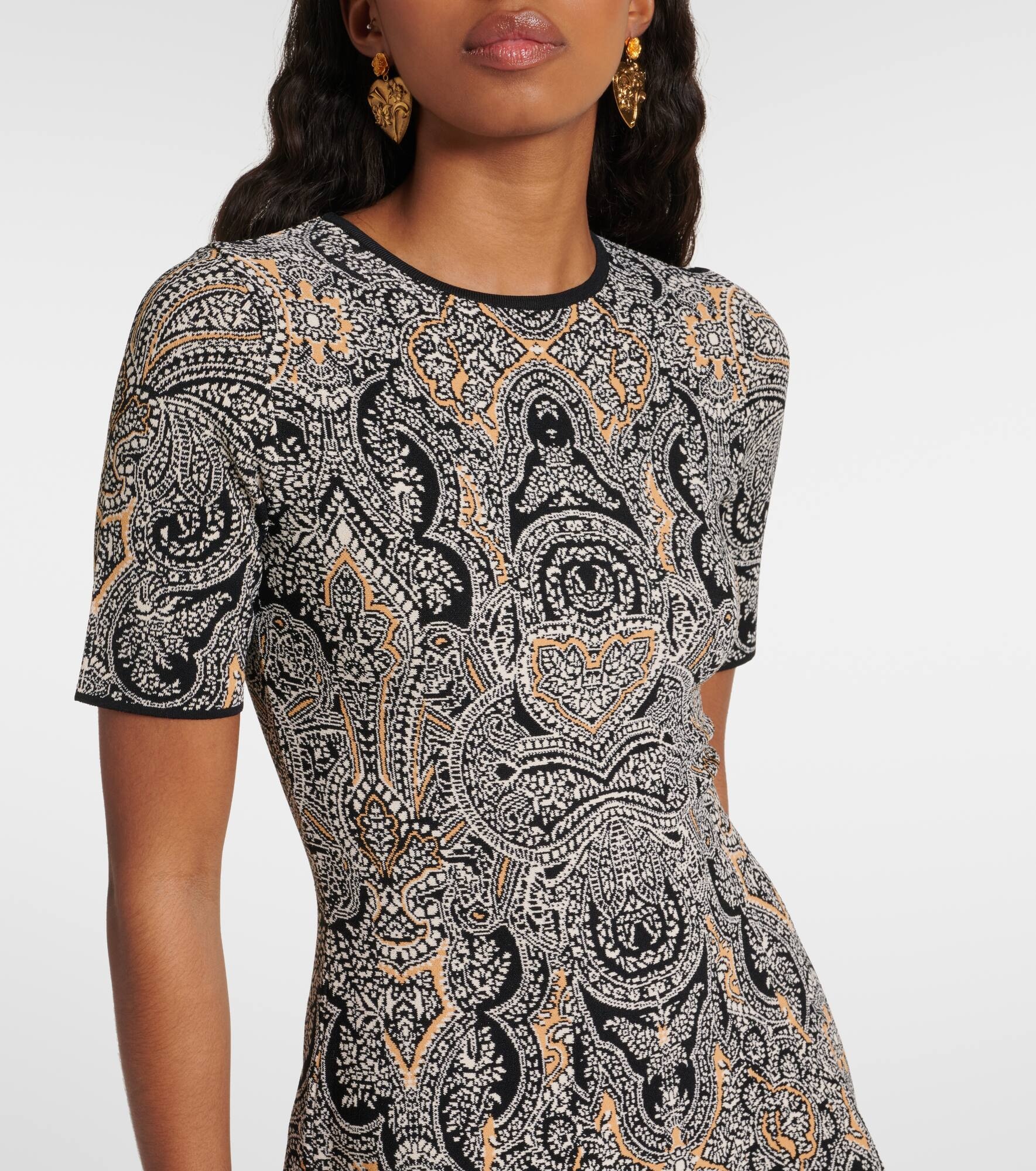 Paisley printed minidress - 4