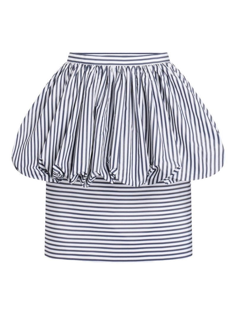 striped peplum mini fitted skirt 1
