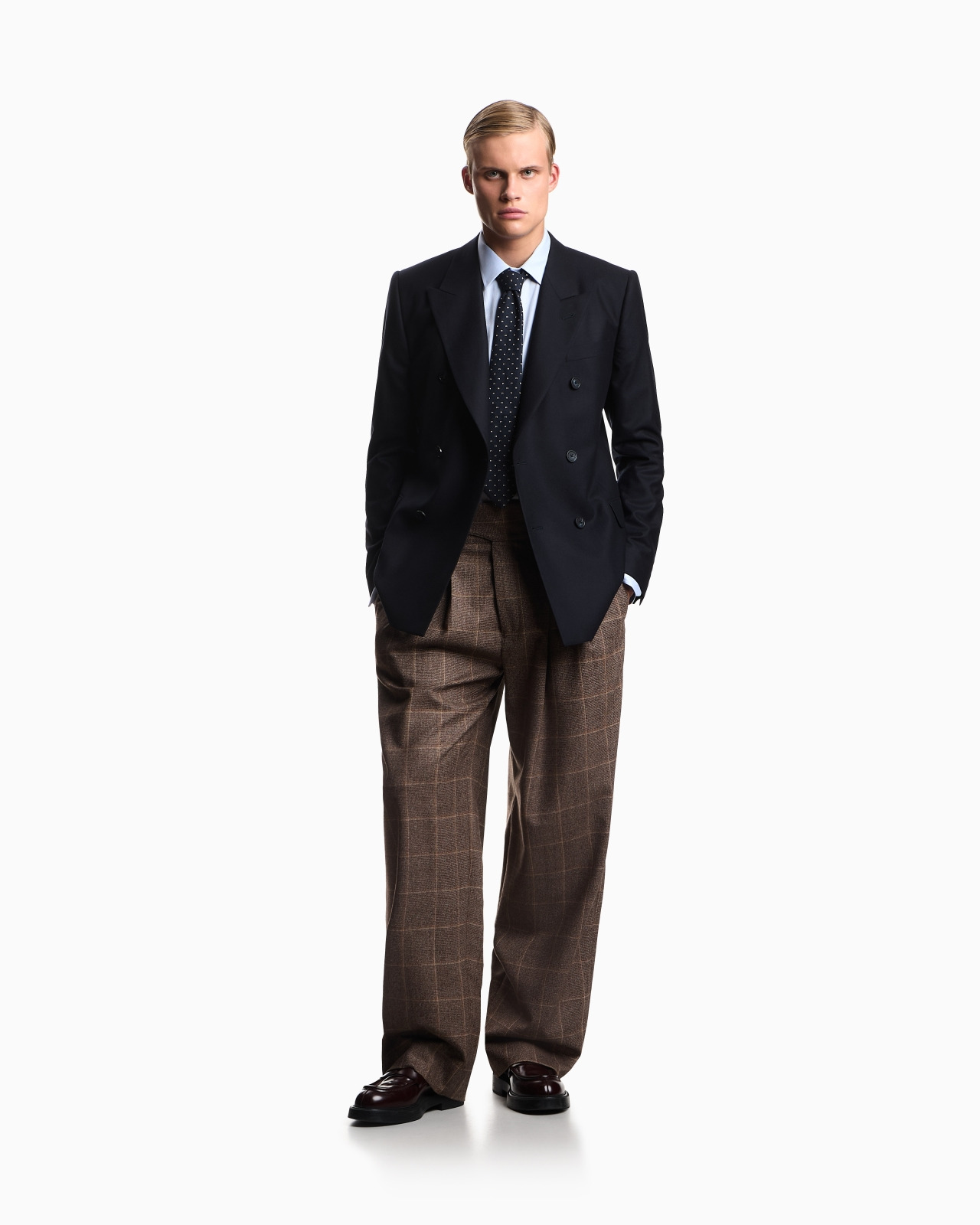 ICON DOUBLE-BREASTED JACKET IN VIRGIN-WOOL FLANNEL - 2