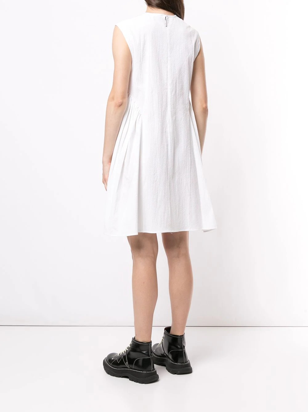 sleeveless ruffled cotton dress - 4