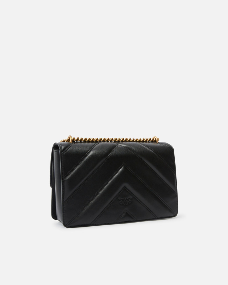 PINKO LOVE BAG QUILTED SHOULDER BAG WITH V-DESIGN AND LOGO outlook