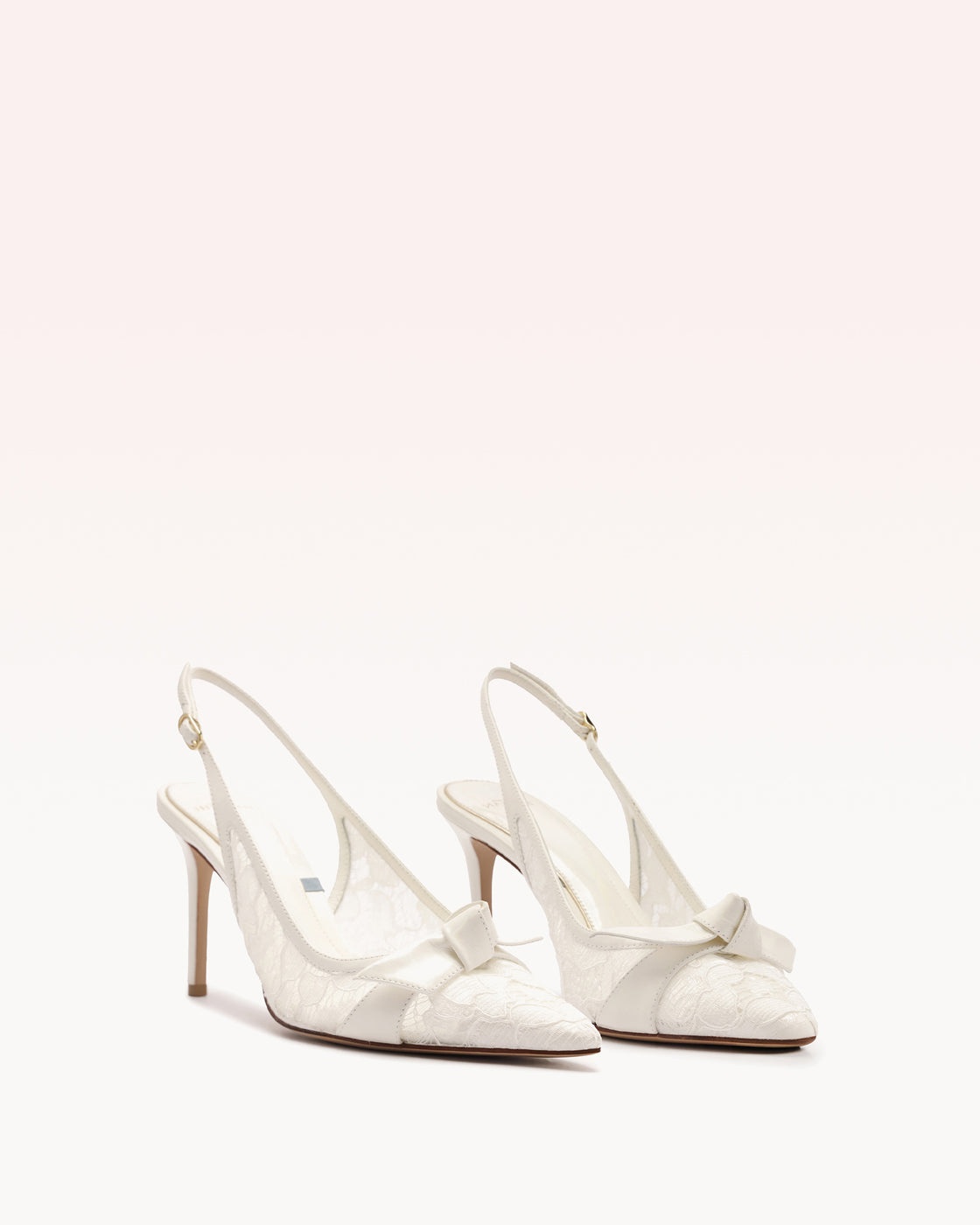 CLARITA CLASSIC SLINGBACK 85 PIZZO OFF WHITE - 3