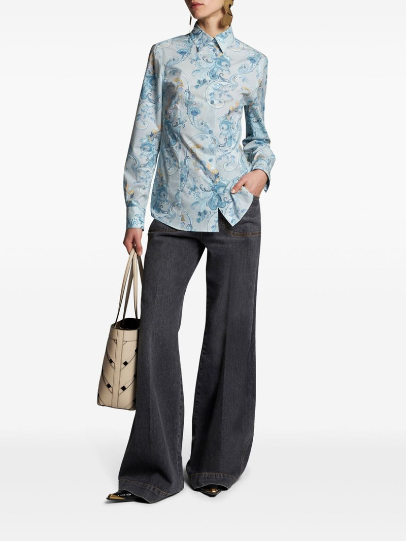 Etro paisley-print cotton-poplin shirt outlook