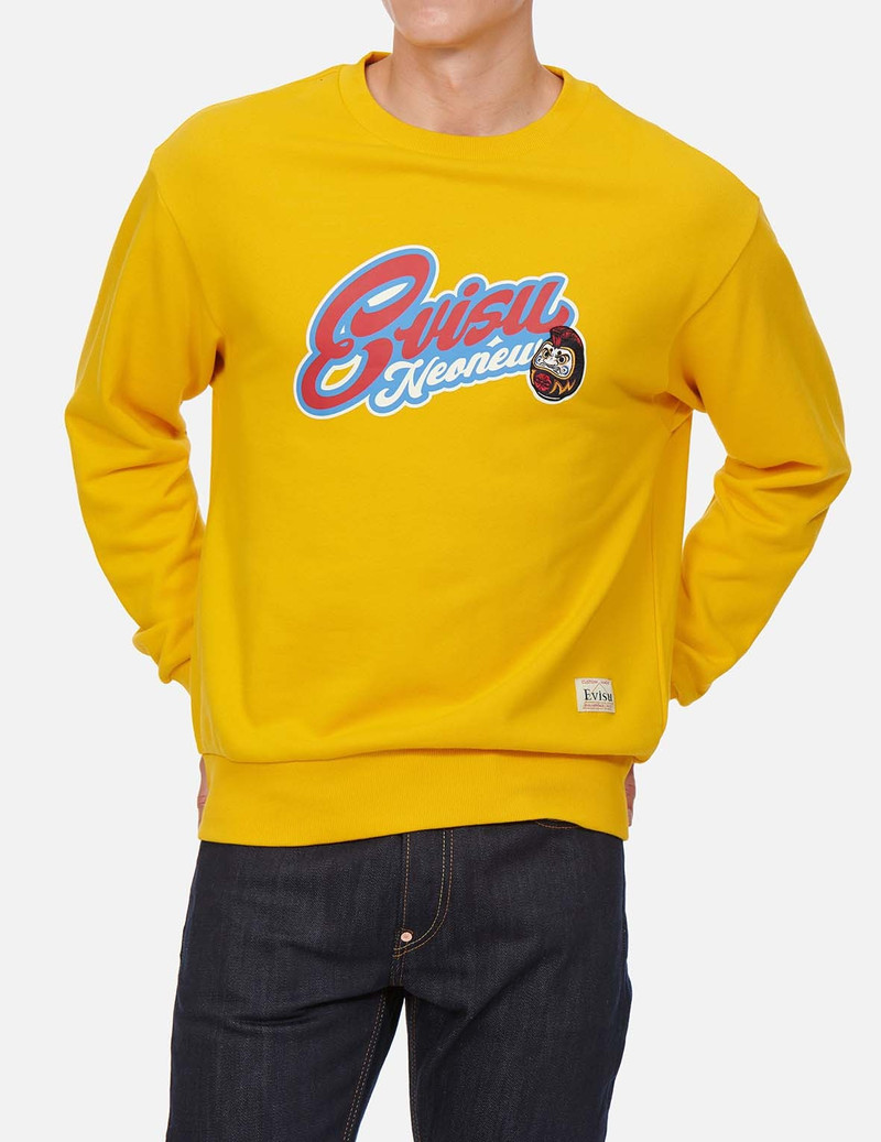 CALLIGRAPHY LOGO AND DARUMA PRINT SWEATSHIRT 3