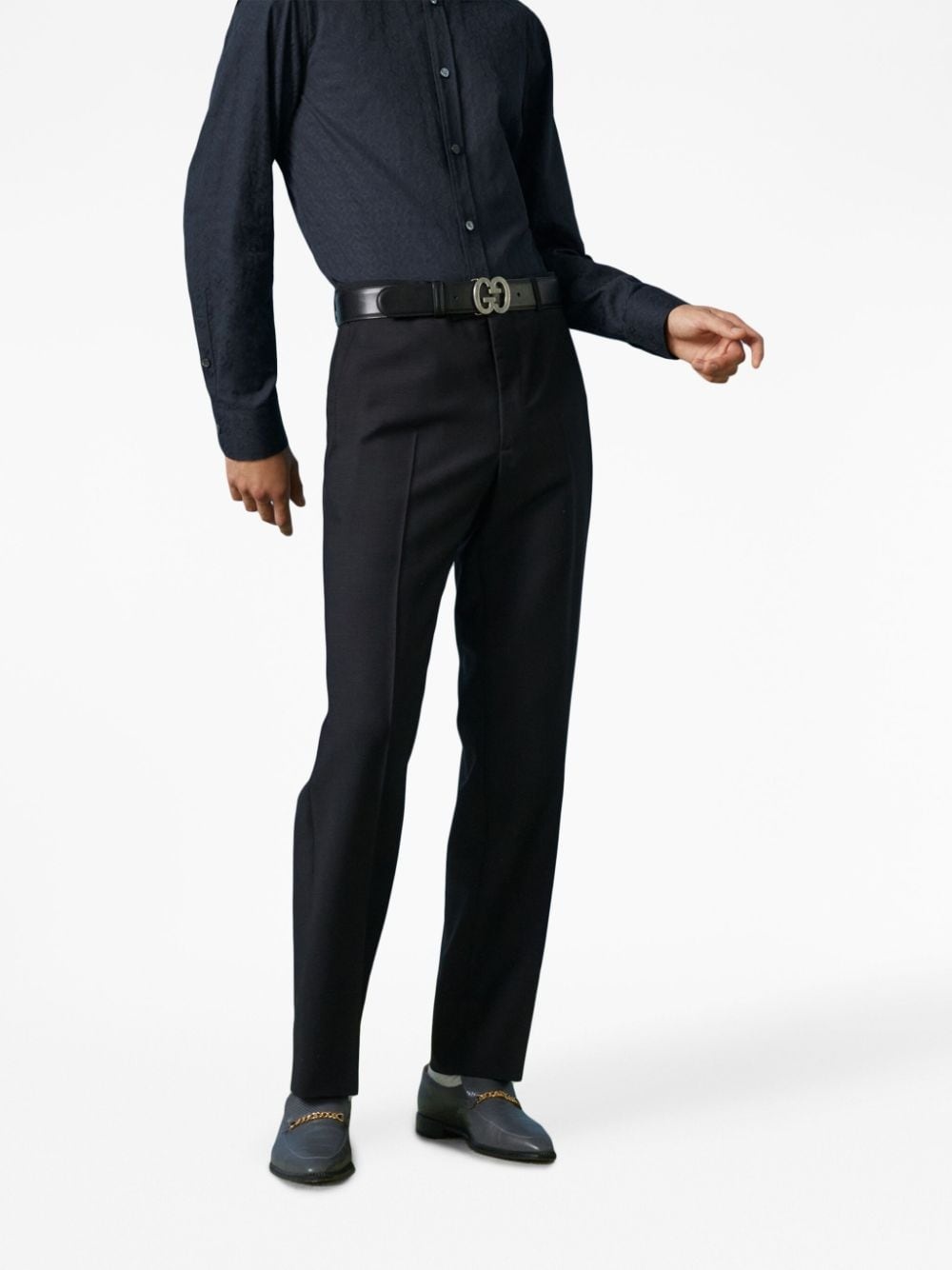 tailored tapered-leg trousers - 3