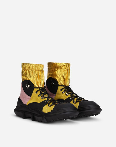 Dolce & Gabbana Pony hair and rubberized calfskin ankle boots with laminated fabric sock outlook