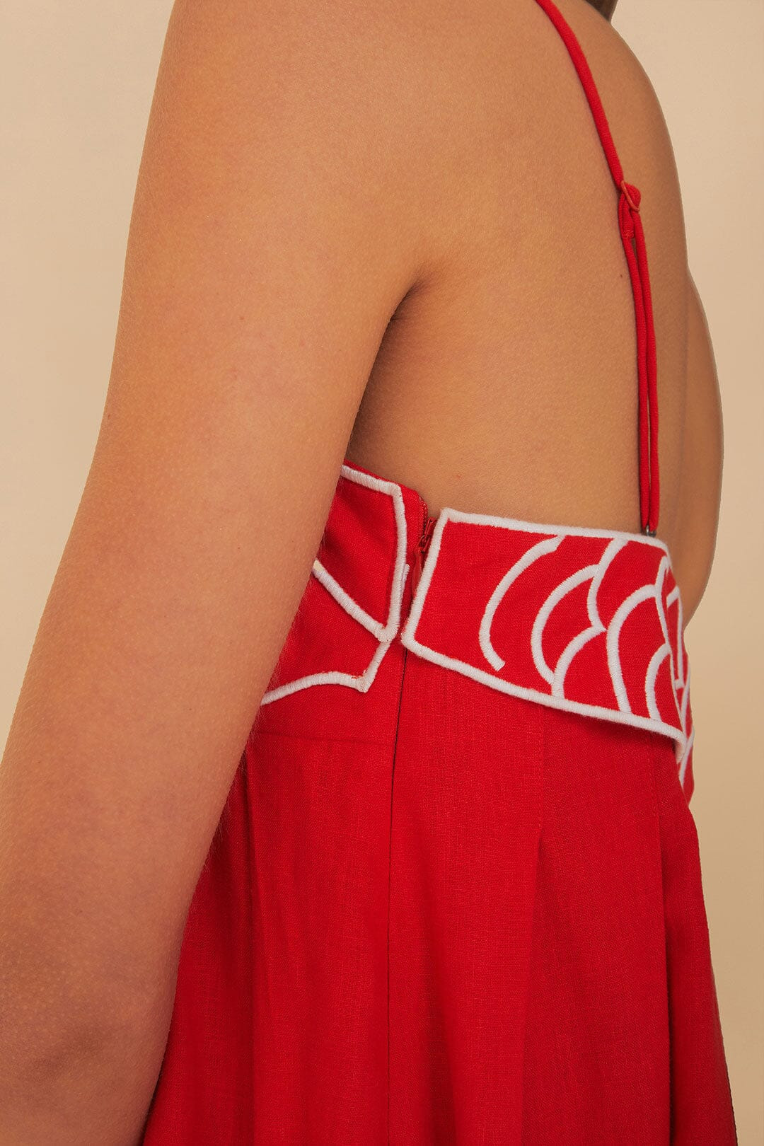 Red Fish Top Maxi Dress - 5