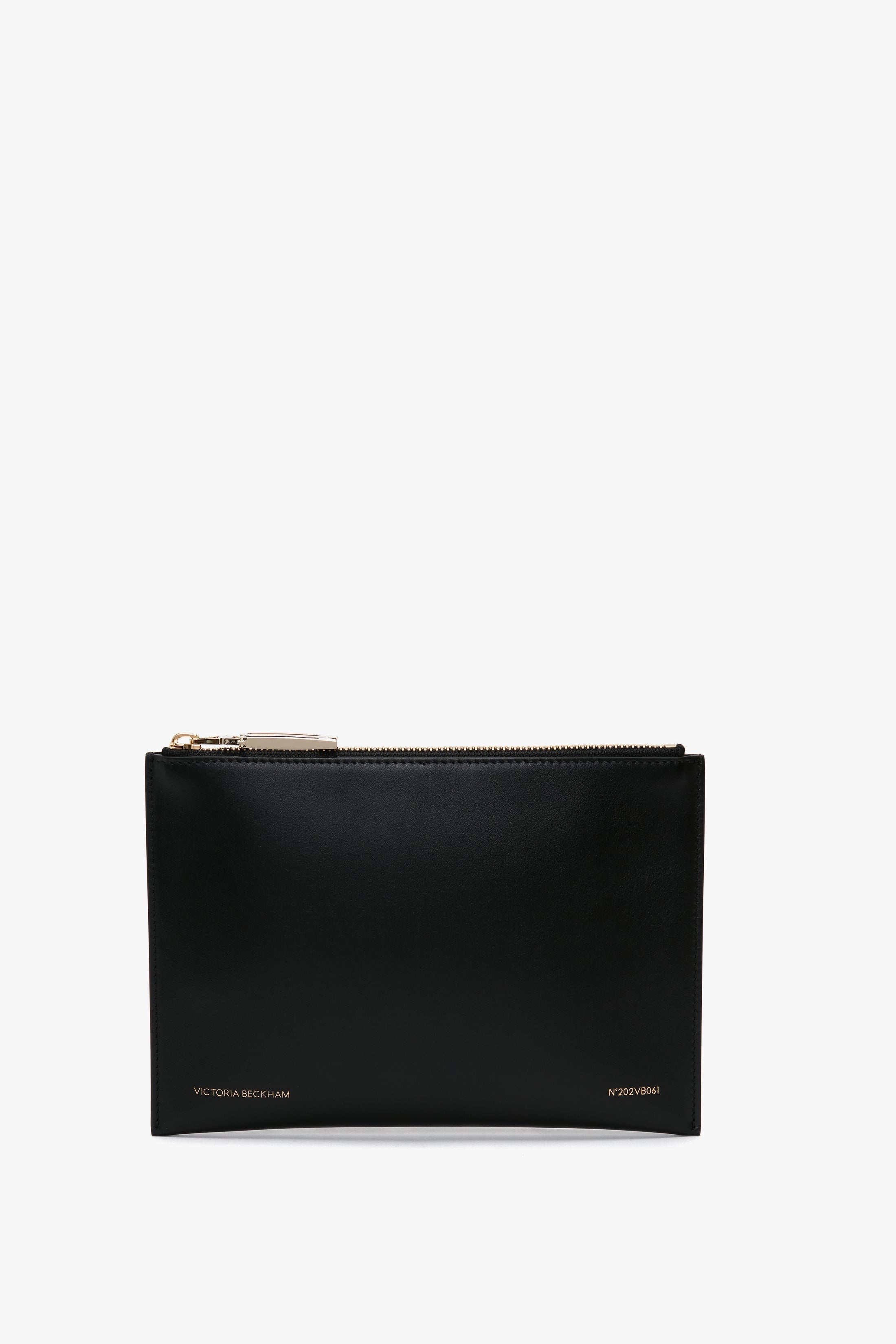 B Frame Pochette In Black Leather - 1