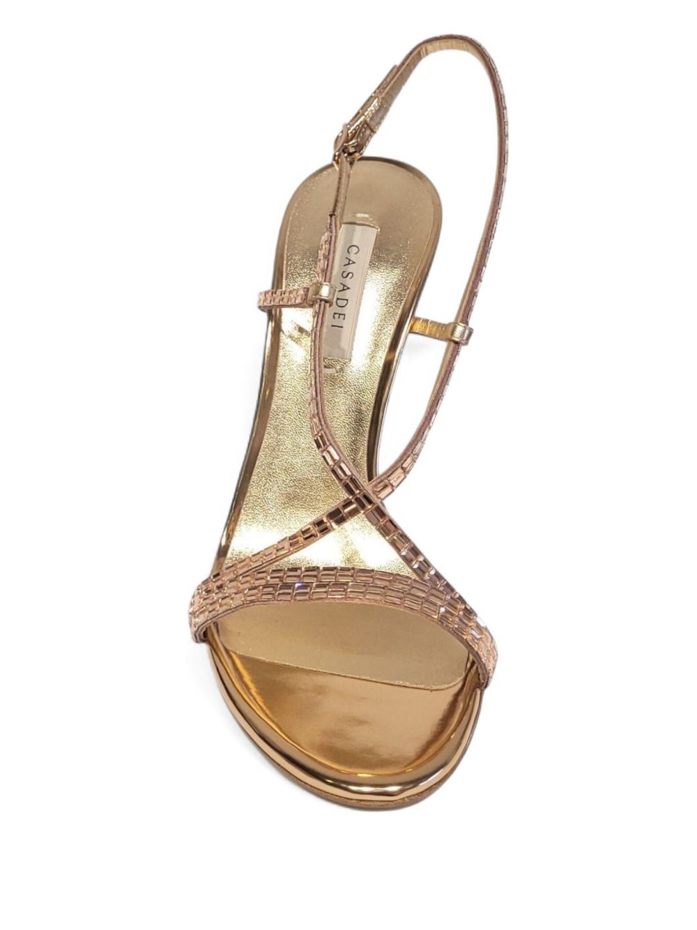 100mm crystal-embellished slingback sandals - 4
