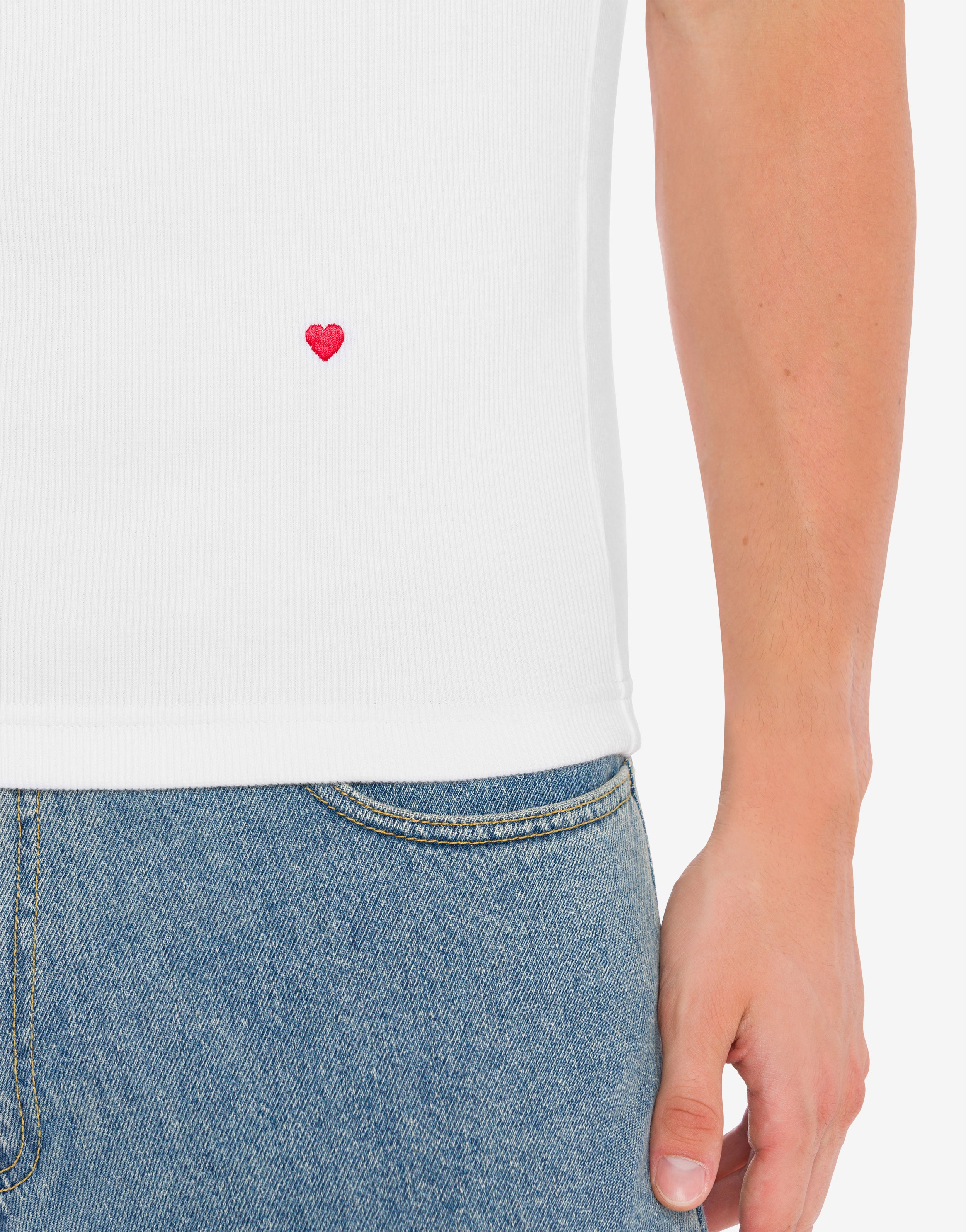 LITTLE HEART RIBBED TANK TOP - 4