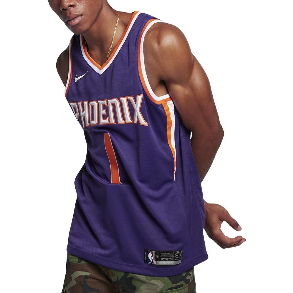 Nike Basketball Sports Jersey SW Fan Edition 2021 Season Knicks Phoenix Suns Devin Booker 1 Blue CW3 - 4