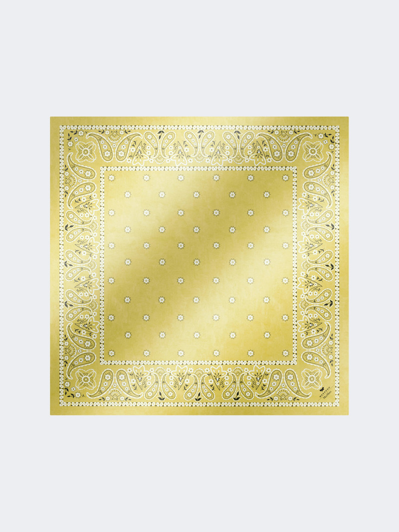 PENTOLA Bandanna print silk foulard - GREEN 1