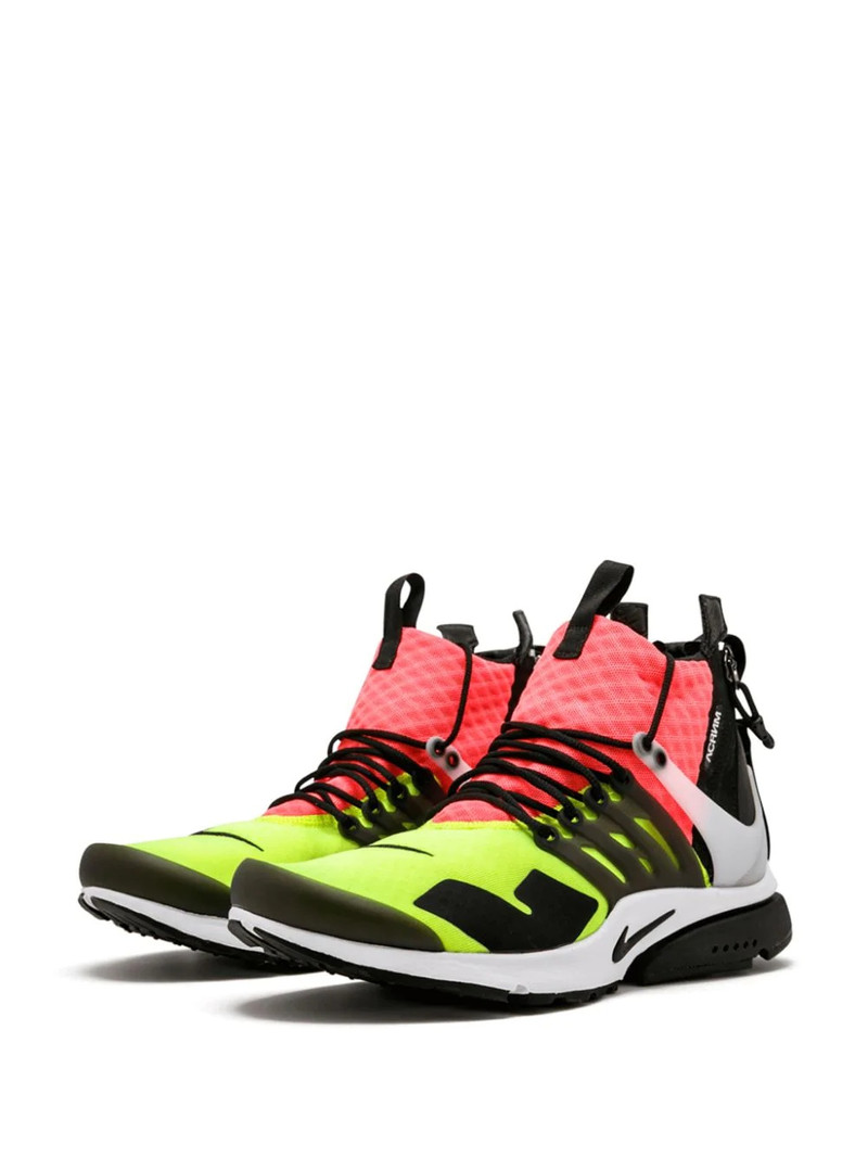 Nike x Acronym Air Presto Mid "Hot Lava/Volt" sneakers outlook