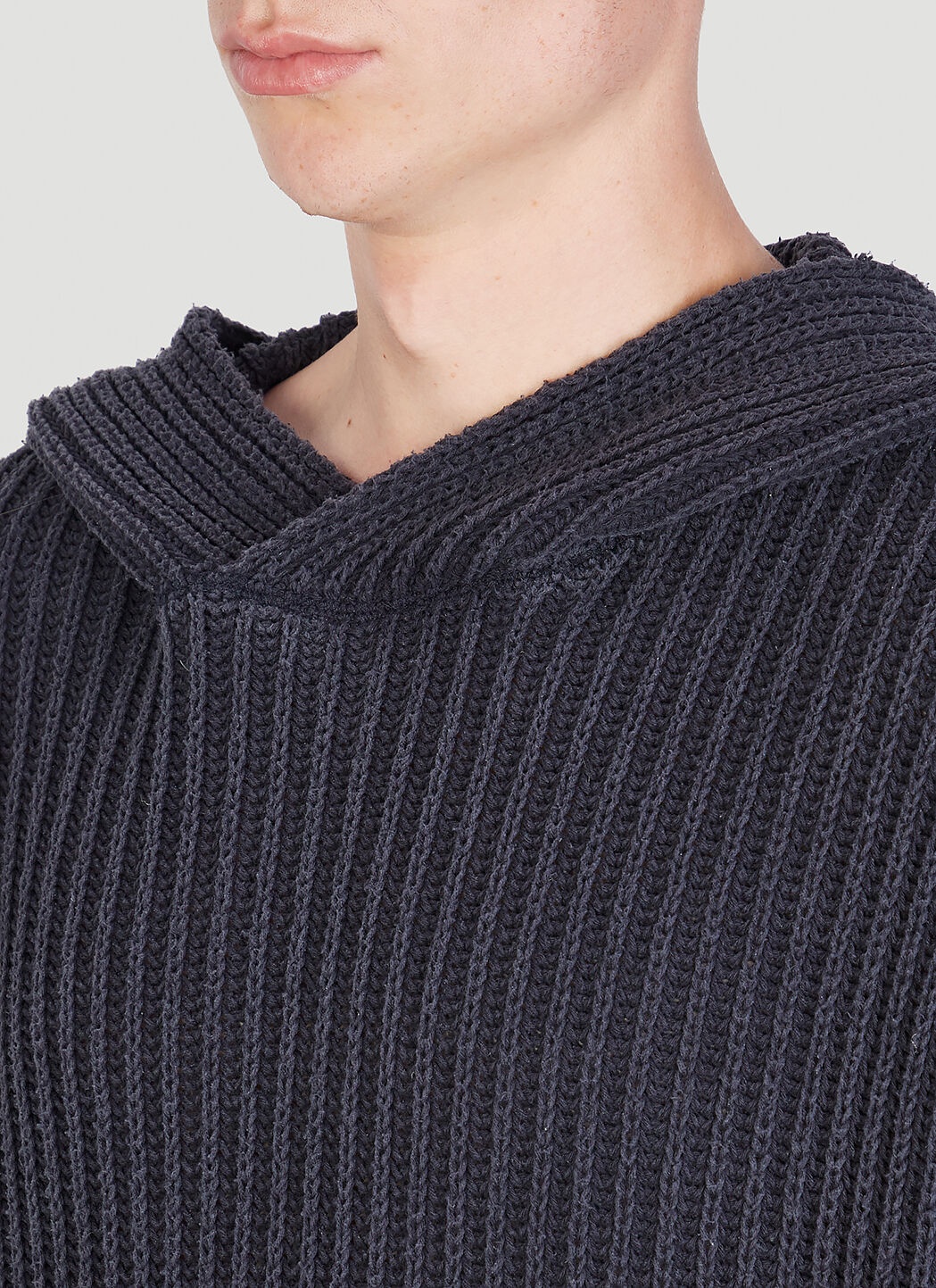 Knitted Sailor Hooded Sweater - 5