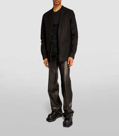 Ann Demeulemeester Leather Gaspar Flared Trousers outlook