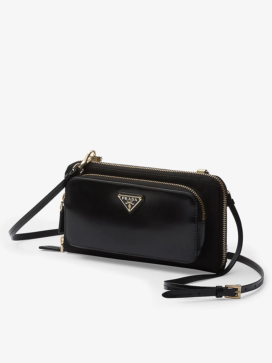 Re-Nylon mini recycled-nylon and leather shoulder bag - 5