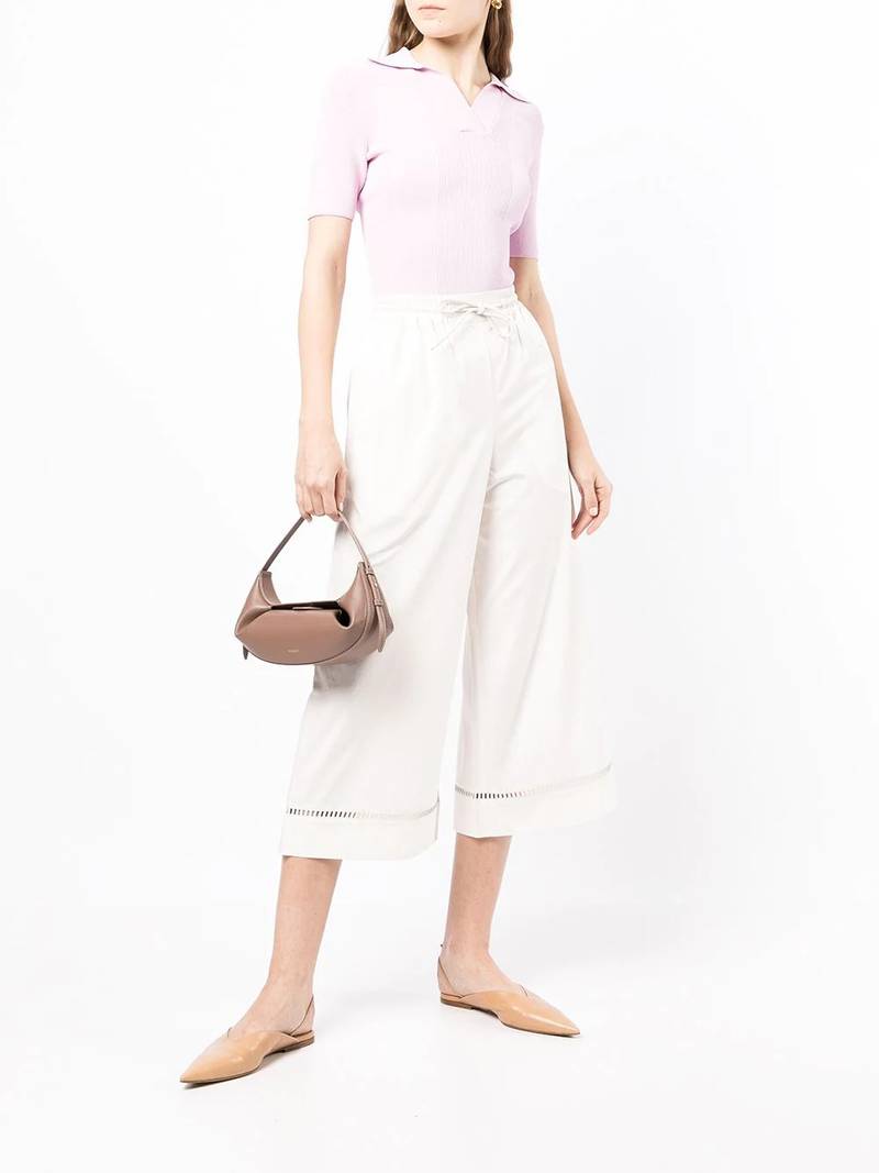 Yves Salomon wide leg cropped trousers outlook