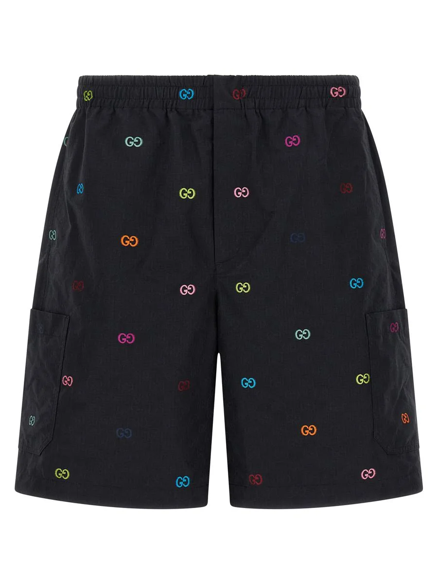 Gucci Multicolor Fil Coupé Bermuda Shorts - 1