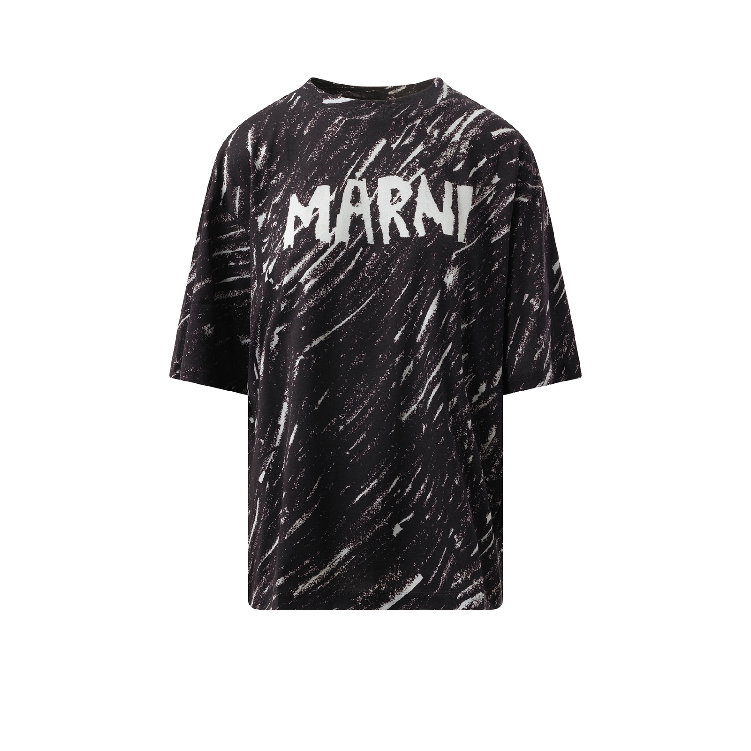 Scribbled Logo T-Shirt in Black - 2